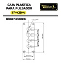 Caja Plástica De 4 Orificios 22mm Tekno Powerstp-xj9-4 2pzas