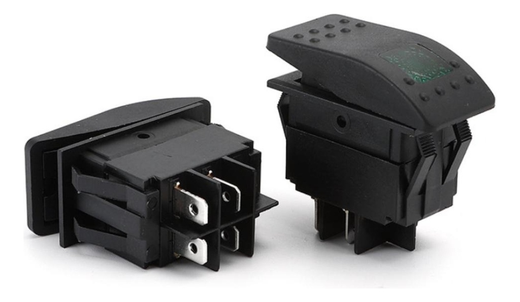 Switch Boton Interruptor Con Luz Led 4 Pines 12v 2pza Tp-as