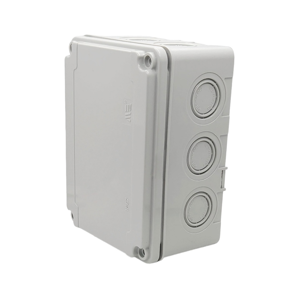 40201505 — CAJA CON KNOCKOUTS PRE-PERFORADOS PLASTICA ABS DE CONEXIONES 110X150X70 MM, GRIS IP67