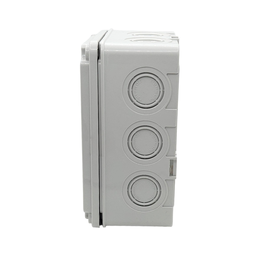 40201505 — CAJA CON KNOCKOUTS PRE-PERFORADOS PLASTICA ABS DE CONEXIONES 110X150X70 MM, GRIS IP67
