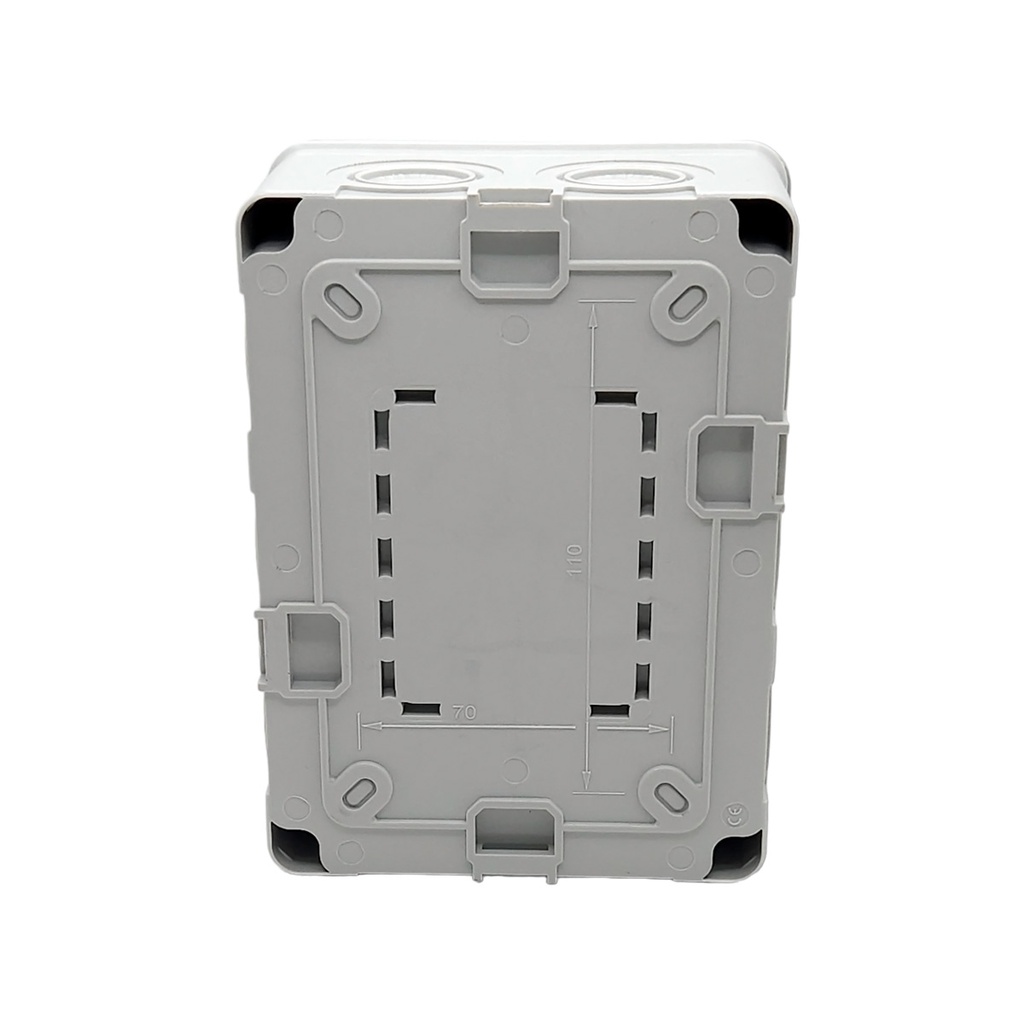 40201505 — CAJA CON KNOCKOUTS PRE-PERFORADOS PLASTICA ABS DE CONEXIONES 110X150X70 MM, GRIS IP67