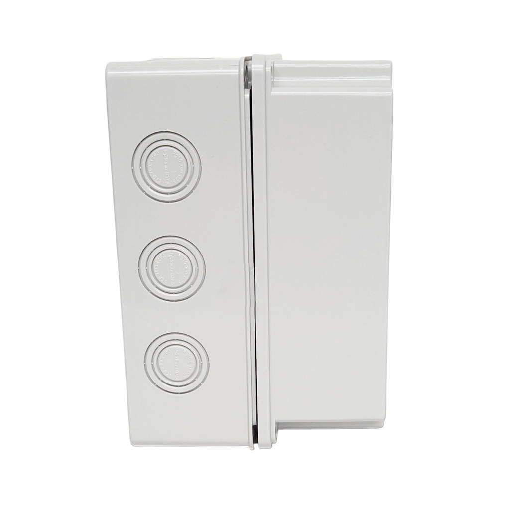 40204205 — CAJA CON KNOCKOUTS PRE-PERFORADOS PLASTICA ABS DE CONEXIONES 149X218X146.5MM. GRIS IP67 CUBIERTA ELEVADA