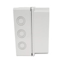 40204205 — CAJA CON KNOCKOUTS PRE-PERFORADOS PLASTICA ABS DE CONEXIONES 149X218X146.5MM. GRIS IP67 CUBIERTA ELEVADA