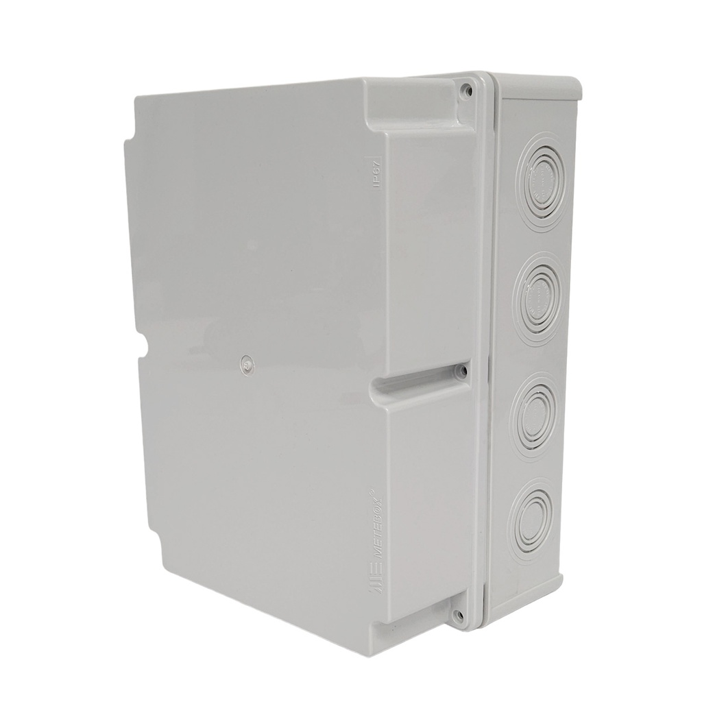 40203205 — CAJA CON KNOCKOUTS PRE-PERFORADOS PLASTICA ABS DE CONEXIONES 218X298X146.5MM. GRIS IP67