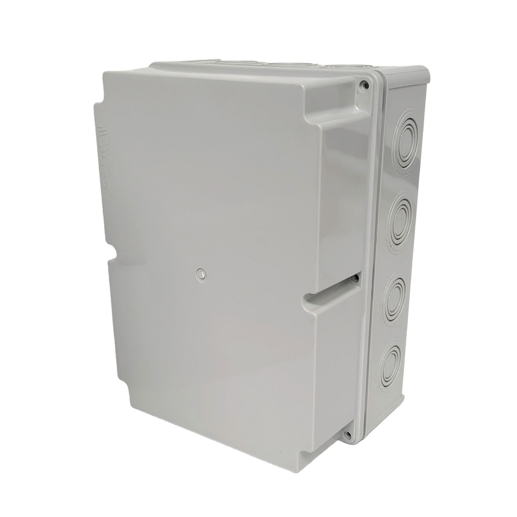 40203605 — CAJA CON KNOCKOUTS PRE-PERFORADOS PLASTICA ABS DE CONEXIONES 218X298X146.5MM. GRIS CUBIERTA ELEVADA IP67