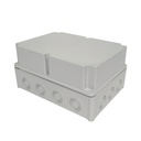 40203605 — CAJA CON KNOCKOUTS PRE-PERFORADOS PLASTICA ABS DE CONEXIONES 218X298X146.5MM. GRIS CUBIERTA ELEVADA IP67