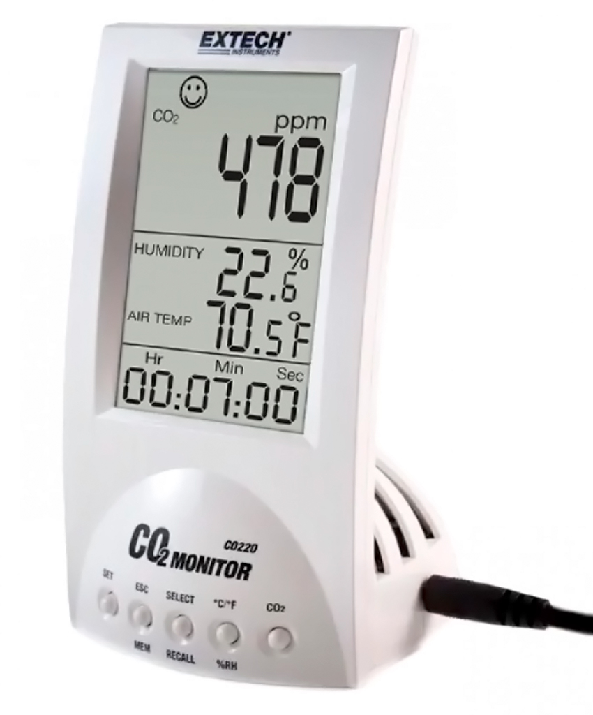 CO220 - MONITOR DE CALIDAD DE AIRE-CO2 CON REGISTRO DE TEMPERATURA Y HUMEDAD