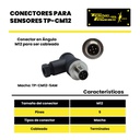 TP-CM12-5AM - CONECTOR M12, 5 PIN MACHO ANGULO