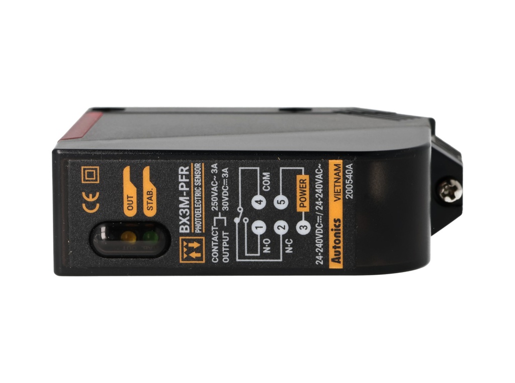 BX3M-PFR — FOTOCELDA, RELAY, 3METROS RETROREF, 24-240VCA/VCD RETROREFLECTIVA POLARIZADA