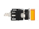 D080DXS — LAMPARA PILOTO 16mm CON LED, 24VCA/CD RECTANGULAR AMARILLO