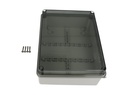 009.PK — GABINETE PLASTICO CUBIERTA TRANSPARENTE 190X145X70MM