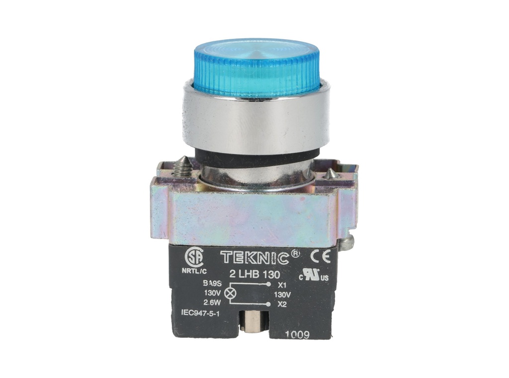 2ALP6LB-400 — PULSADOR ILUMINADO SALIENTE NO INCLUYE LED 6, 1224, 48, 110, 230VCA/CD #MCB96*** (***= VOLTA