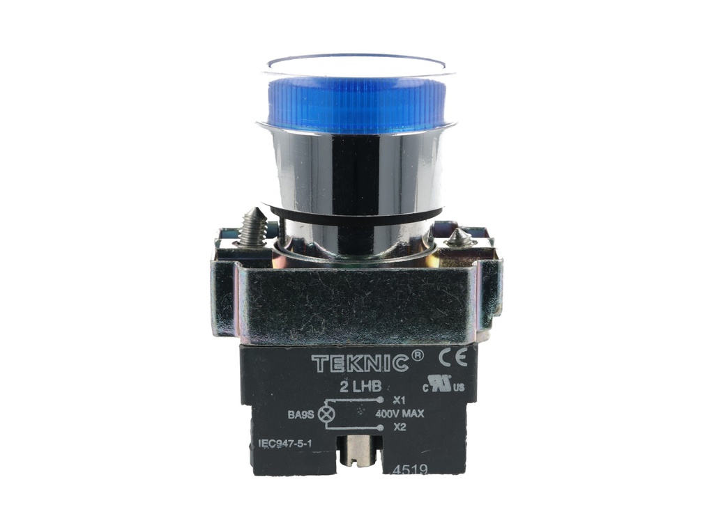 2ALF6LB-400 — PULSADOR ILUMINADO NO INCLUYE LED 6V, 12V, 24V, 48V, 110V, 230VCA/CD #MCB96*** (***=VOLTAJE) 