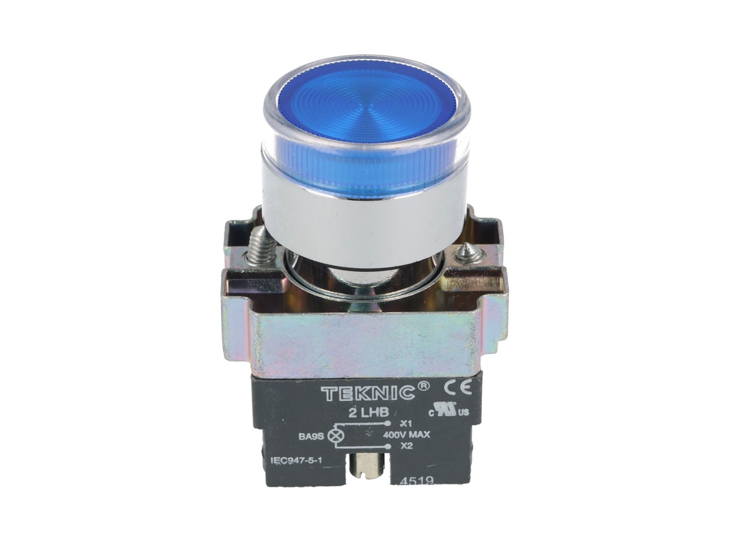 2ALF6LB-400 — PULSADOR ILUMINADO NO INCLUYE LED 6V, 12V, 24V, 48V, 110V, 230VCA/CD #MCB96*** (***=VOLTAJE) 