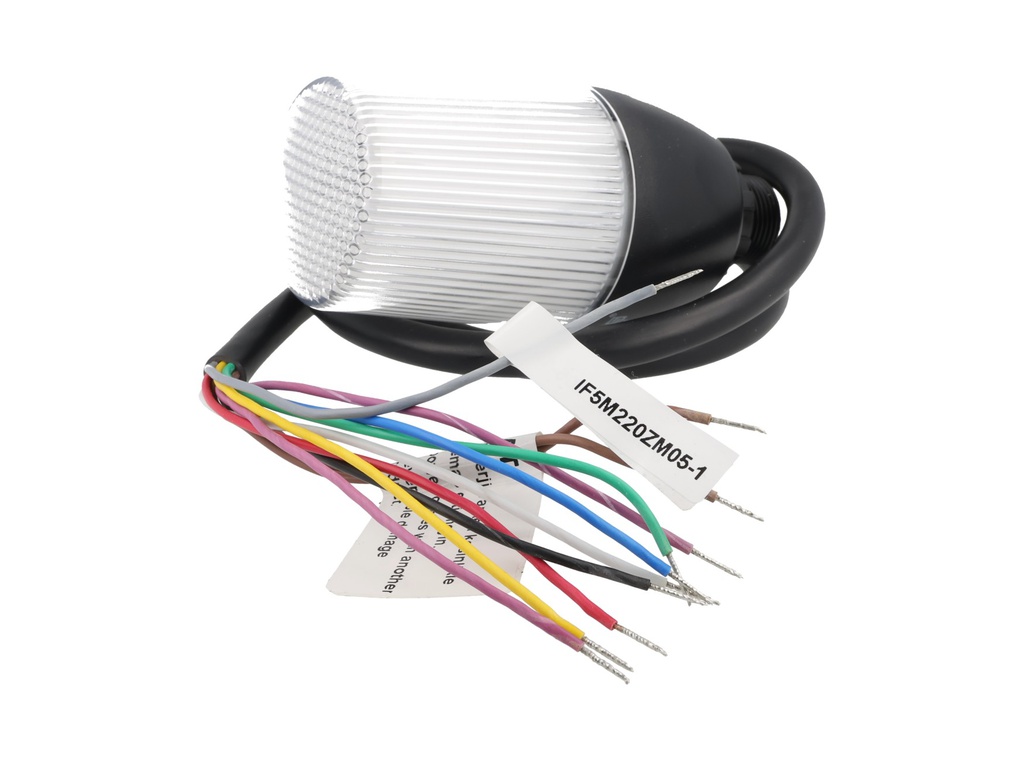 IF5M220ZM05 — TORRETA 55mm 220VCA LED MULTICOLOR (5 COLORES) MONTAJE DIRECTO EN TABLERO, CON BUZZER 90dB, PARA MONTAJE EN BASE: IKD51 (NO INCLUÍDA) 