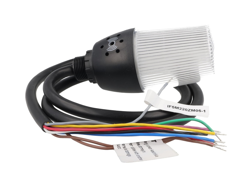 IF5M220ZM05 — TORRETA 55mm 220VCA LED MULTICOLOR (5 COLORES) MONTAJE DIRECTO EN TABLERO, CON BUZZER 90dB, PARA MONTAJE EN BASE: IKD51 (NO INCLUÍDA) 