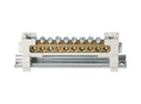 KA-2052 — BLOQUE DE DISTRIBUCION 1LIN/10 DERIV. PARA RIEL, 80A 400VCA