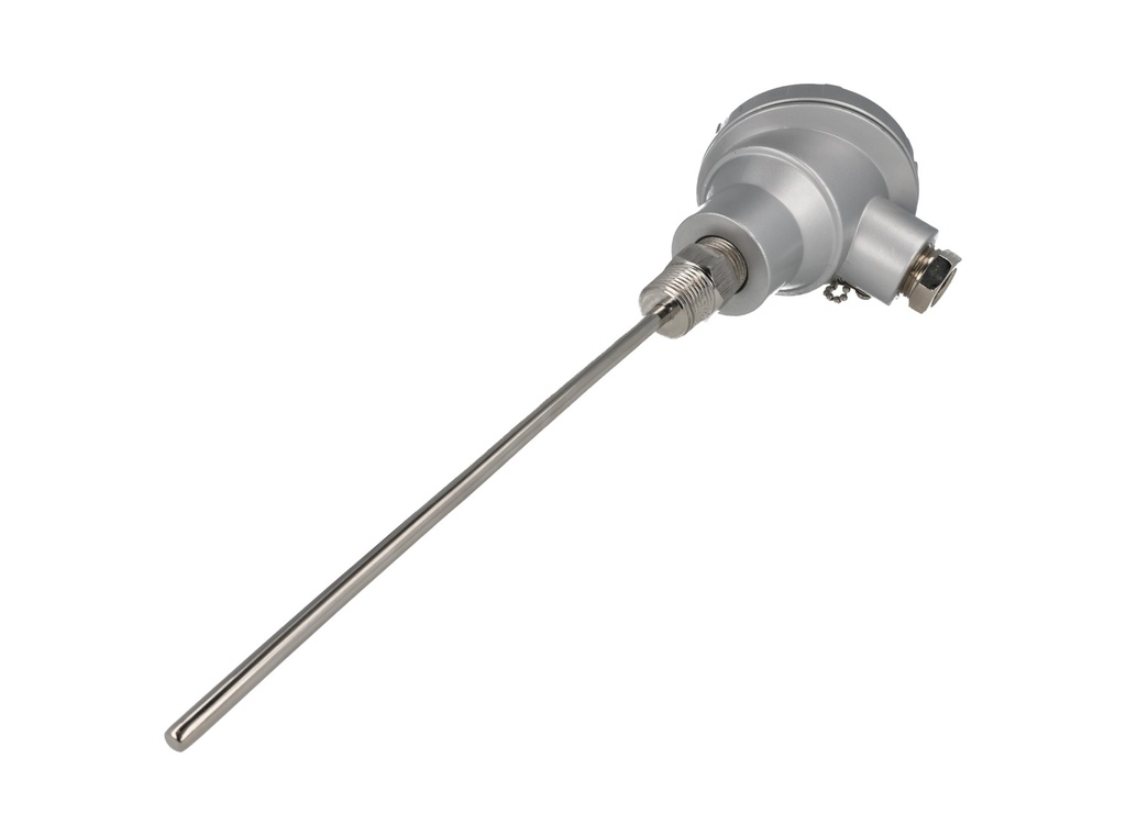 TPCM-K-8 — TERMOPAR COMPACTADO TIPO K, 1/4 DIAM X 2, 0CM (8 ) DE U, 1/2 NPT, A PROCESO CABEZA DE ALUMINIO Y BLOCK DE CERAMICO DE CONEXIONES