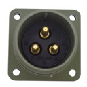 TP-MSK-3PM — CONECTOR MILITAR SOCKET (PANEL ) 3P MACHO