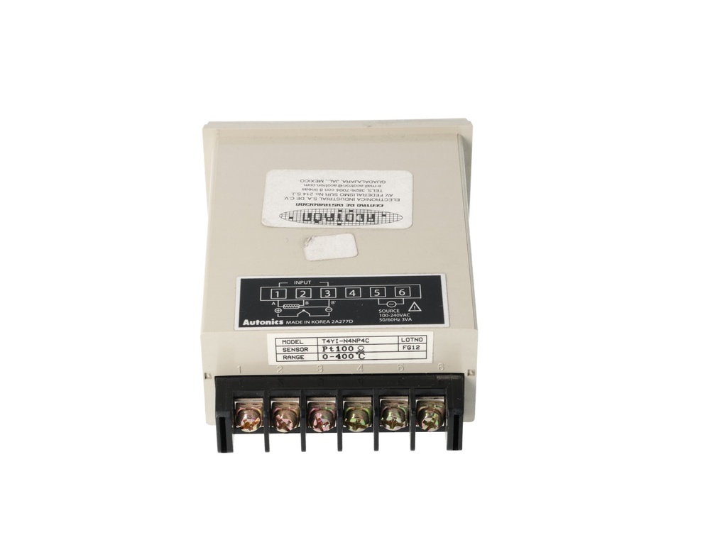 T4YI-N4NP4C — INDICADOR DE TEMPERATURA 4 DIGITAL 72X36mm 0~399°C PARA PT100 100-240VCA