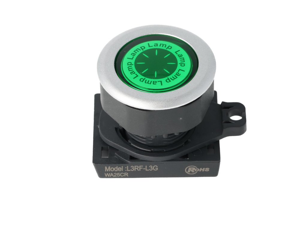 L3RF-L3G — LAMPARA PILOTO RASANTE VERDE, 30mm