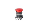 S16BR-H1R — BOTON PULSADOR ROJO 16MM TIPO HONGO