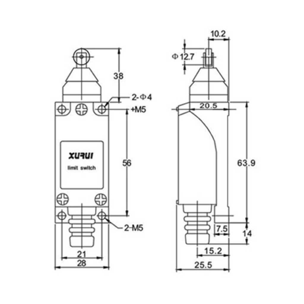 XZ-8/112 — MICROSWITCH DE FINAL DE CARRERA ROLDANA, METALICA