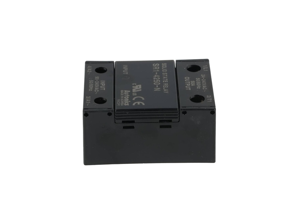 SR1-4250-N — RELEVADOR ESTADO SOLIDO 24-240VAC, ENTRADA 90-240VAC, 50A, CRUCE EN CERO, MONTAJE DISIPADOR O PLACA.