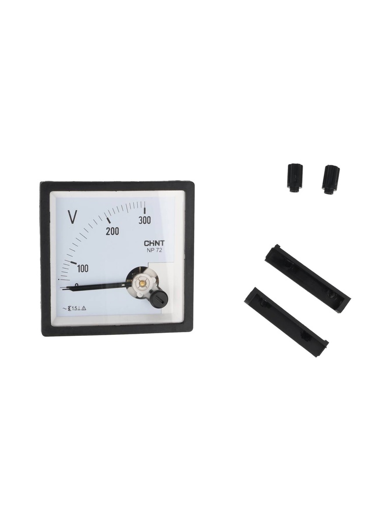 NP72-V-300 — VOLTIMETRO ANALOGO 0-300VCA 72 X 72MM