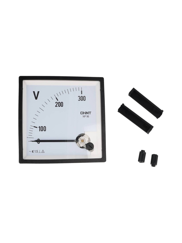 NP96-V-300 — VOLTIMETRO ANALOGO 0-300VAC 96 X 96MM