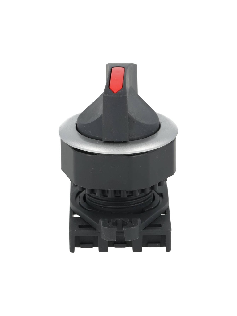 S3SF-S8R — SWITCH SELECTOR ROJO MANIJA LARGA 30mm3 POSICIONES MANTENIDO