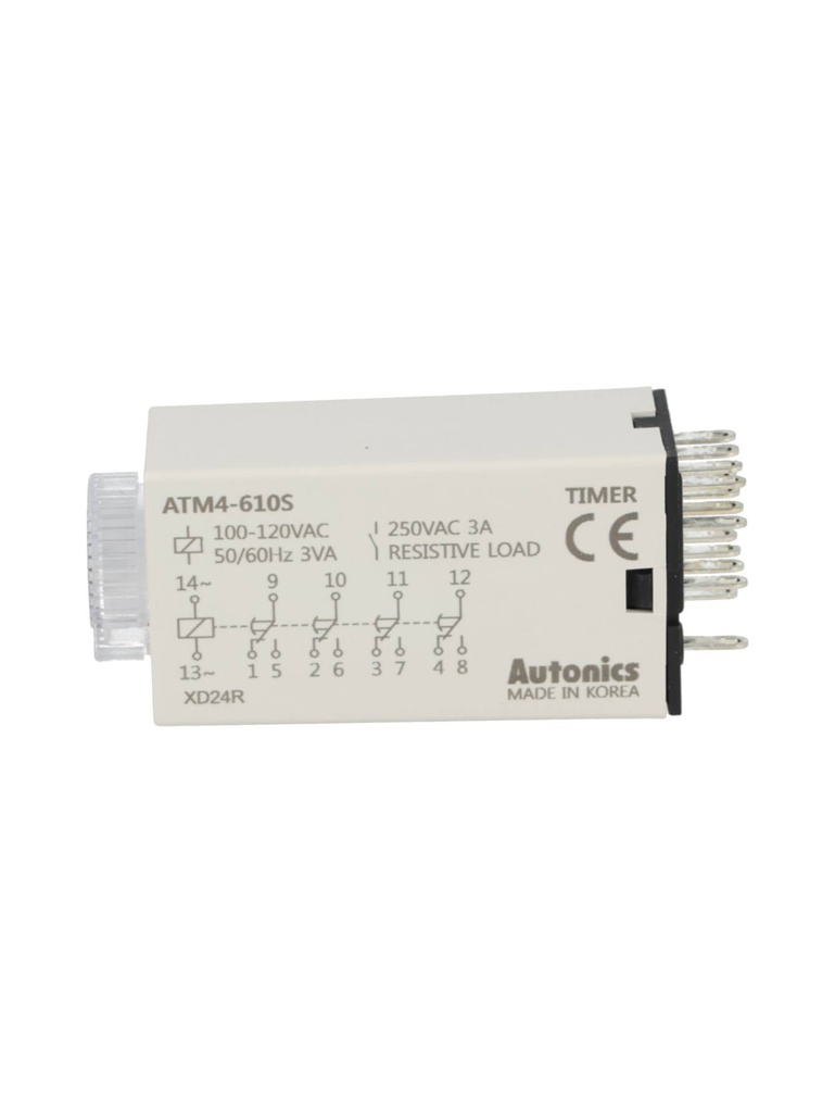ATM4-610S — TEMPORIZADOR MINIATURA 110VCA 50/60HZ, 10 SEG.