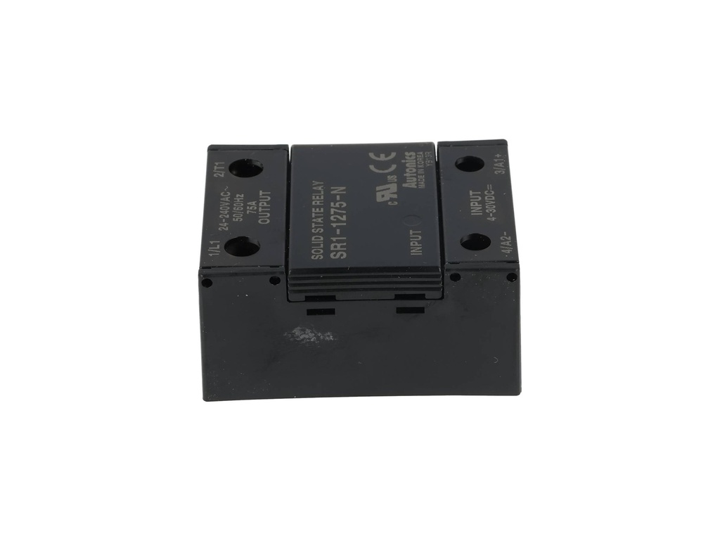 SR1-1275-N — RELEVADOR ESTADO SOLIDO 24-240VCA ENTRADA 4-30VCD 75A CRUCE EN CERO, MONTAJE DISIPADOR O PANEL