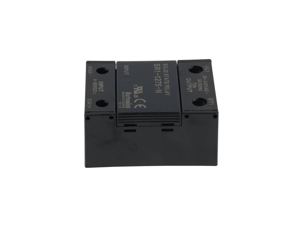 SR1-1275-N — RELEVADOR ESTADO SOLIDO 24-240VCA ENTRADA 4-30VCD 75A CRUCE EN CERO, MONTAJE DISIPADOR O PANEL