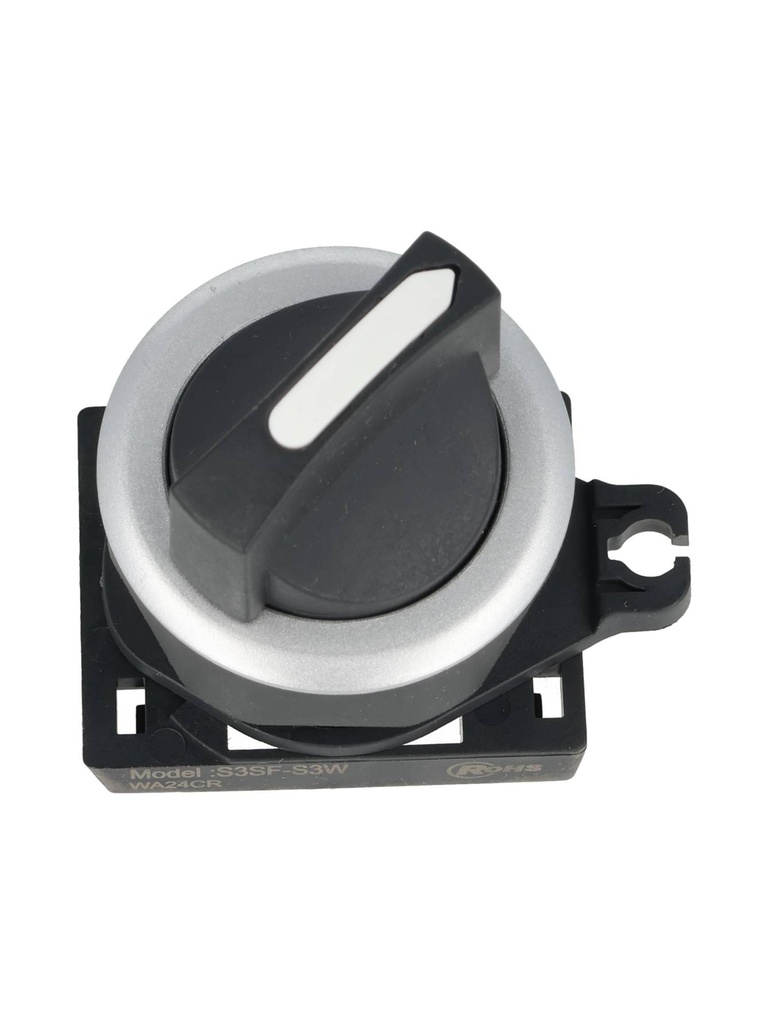 S3SF-S3W — INTERRUPTOR SELECTOR NIVELADOR CORTO ESTANDAR 30MM 2 POSICIONES