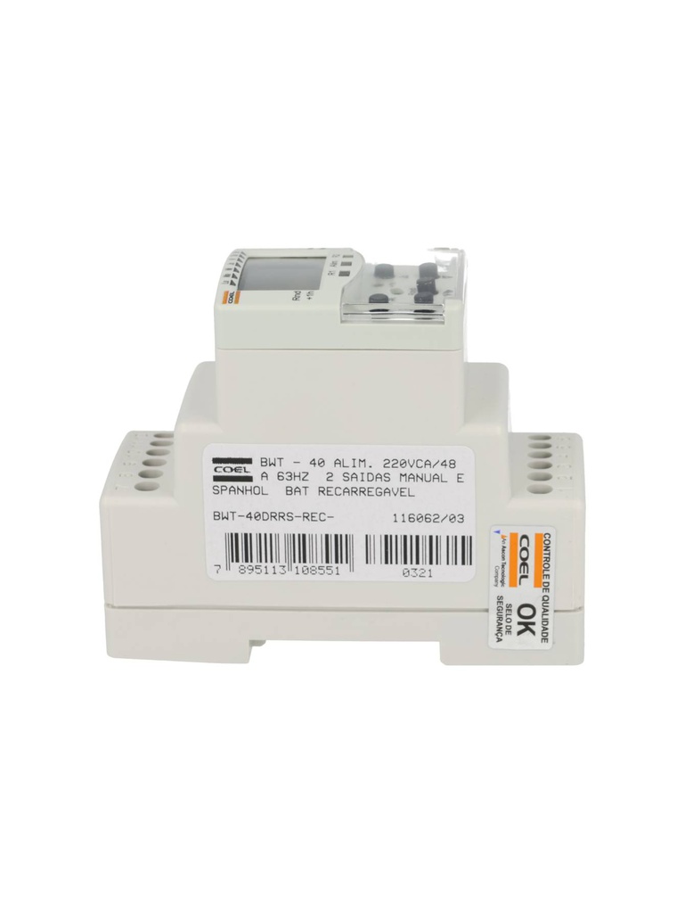BWT-40DRRS — PROGRAMADOR HORARIO ALIMENTACIÓN 220VCA, 40 PROGRAMAS, 20 DE ENCENDIDO, 20 DE APAGADO