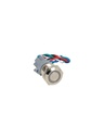 TP-ML19-PR110 — INTERRUPTOR METÁLICO 19MM 110VCA 6A ENCLAVADO CON SIMBOLO ILUMINADO Y CONECTOR