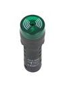 BLIR12V — BUZZER INTERMITENTE 16MM 12V LED VERDE 85DB *NO SON A PRUEBA DE EXPLOSIÓN*