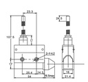 XZ7-166 — MICROSWITCH MINIATURA RESORTE PUNTA, PLASTICA, 1NA+1NC, 10A 250V