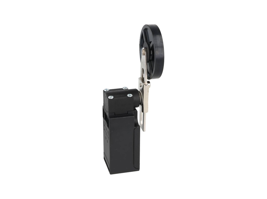 MICROSWITCH PALANCA METALICA AJUSTABLE Y, ROLDANA GRANDE DE GOMA 1NA+1NC 10A