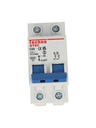 2C20 — INTERRUPTOR MINIATURA 2P 20AMP 440VCA PARA RIEL CURVA C