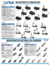 XZ7-312 — MICROSWITCH MINIATURA ROLDANA METALICA, TRANSVERSAL 1NA+1NC, 10A 250V