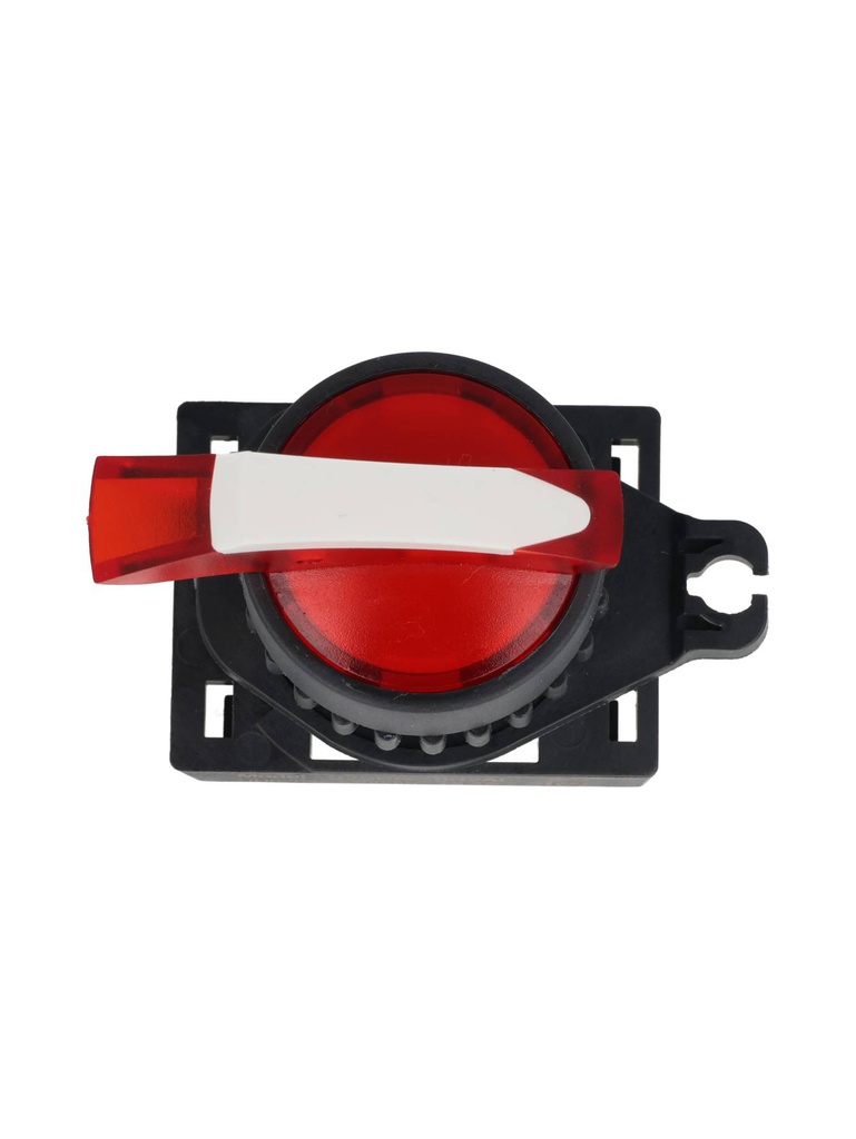 S2SRN-L8R — SWITCH SELECTOR ROJO ILUMINADO MANIJA3 POSICIONES MANTENIDO