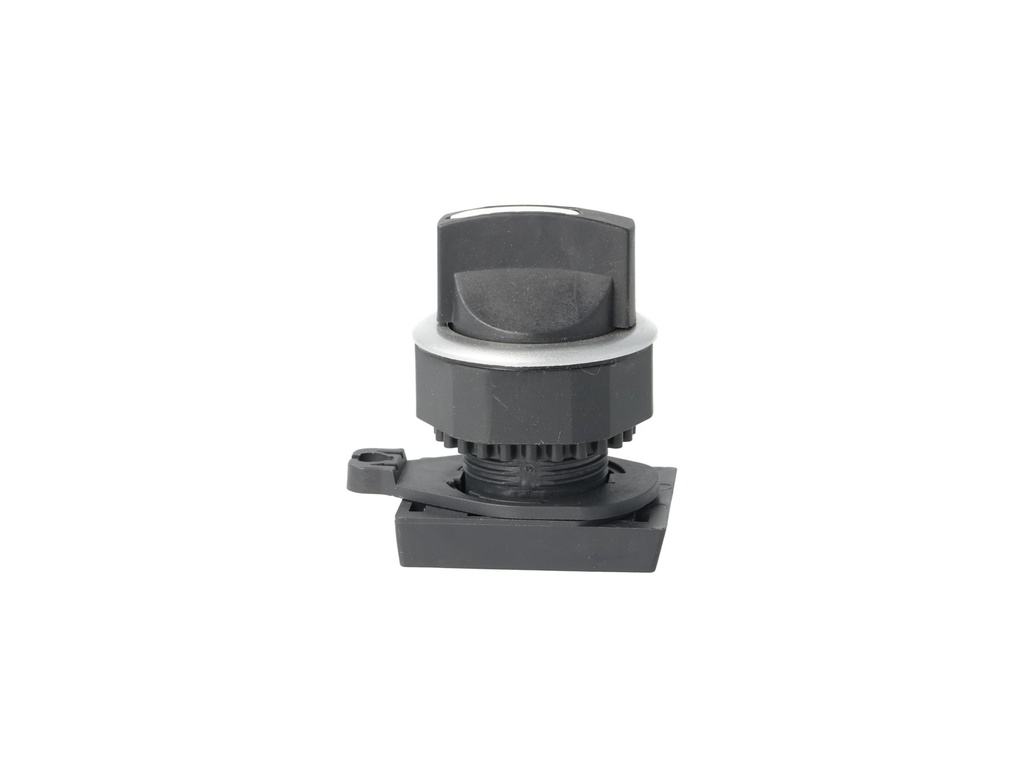 S3SF-S5W — SWITCH SELECTOR BLANCO MANIJA CORTA, 30mm, 3 POSICIONES Y RETORNO