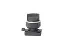 S3SF-S5W — SWITCH SELECTOR BLANCO MANIJA CORTA, 30mm, 3 POSICIONES Y RETORNO