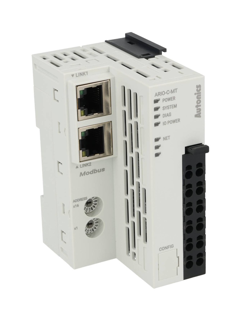 ARIO-C-MT — MODULO DE ENTRADA Y SALIDA DELGADO, TIPO DE COPLE MODBUS TCP 24VCC