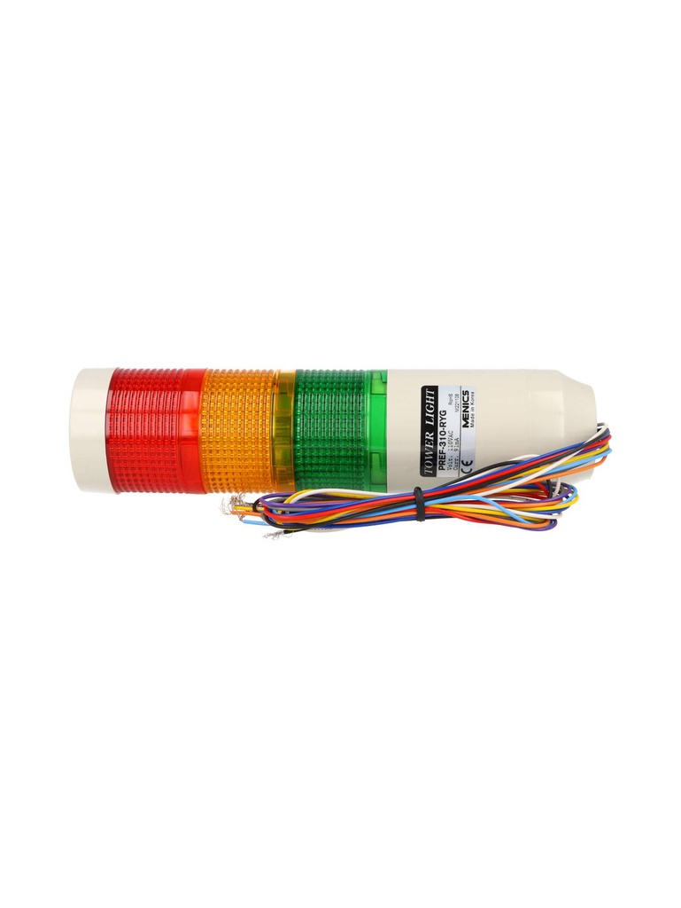 PREF-310-RYG — TORRETA INDEPENDIENTE CON LED CON DESTELLO ROJA, AMARILLO Y VERDE