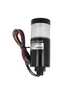PTM-SC102-RGB-B — TORRETA INDUSTRIAL ESTANDAR, ROJO VERDE, AAZUL, ALAMBRES MONTAJE DIRECTO/PLOMO, 24VCA/CD CUERPO NEGRO
