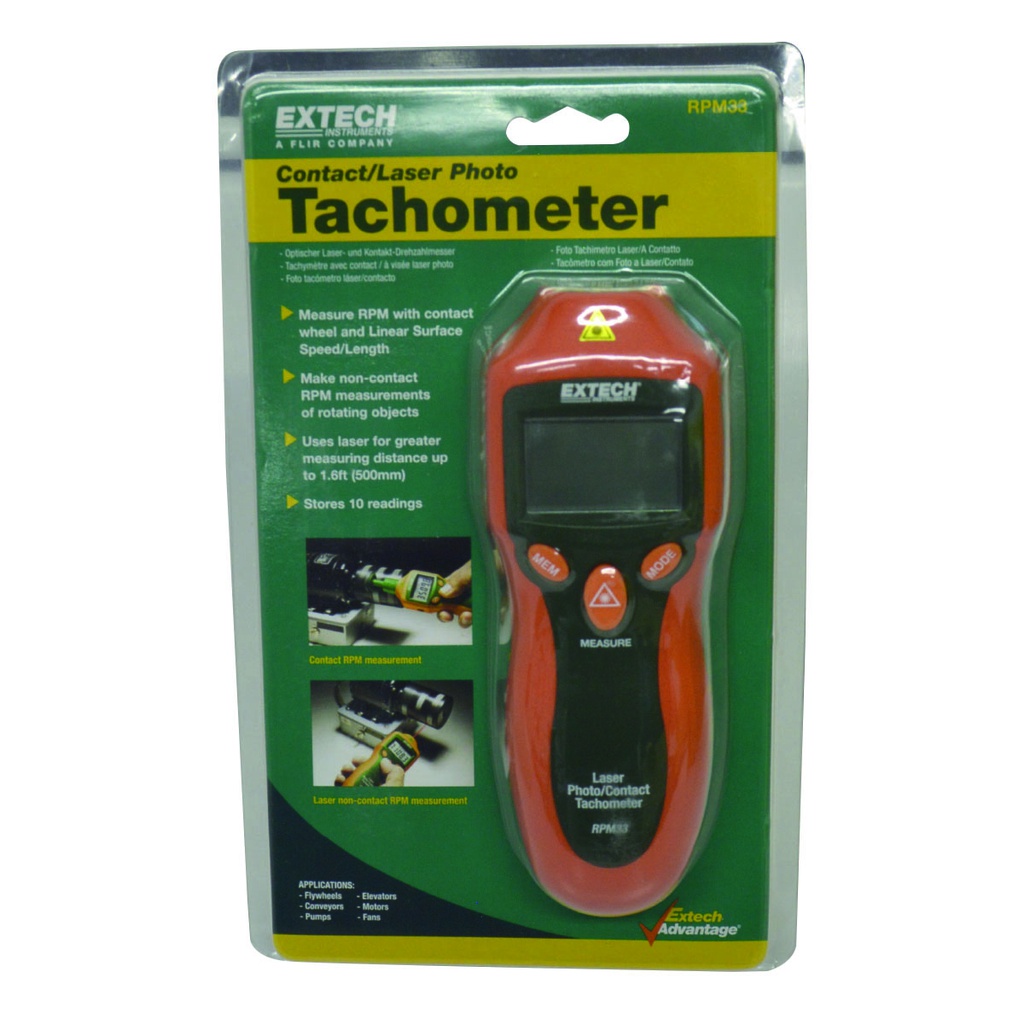 RPM33 — FOTOTACOMETRO DE LASER Y CONTACTO