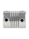 DR-4X4-D19L25 — COPLE FLEXIBLE ALUMINIO DI 4mm, D2 4mm, DE EXT19mm, LONGITUD 25mm, TORQUE 1Nm, VELOCIDAD MAXIMA 19.000RPM